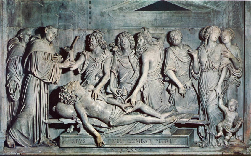 Tullio Lombardo, Miracolo del cuore dell'avaro (Padova, Basilica del Santo)
